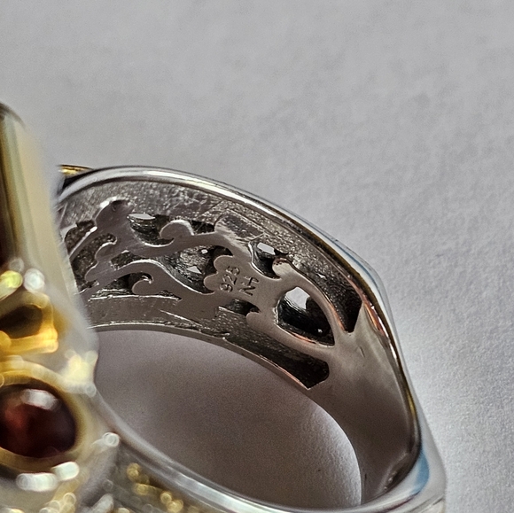 Genuine Red Tourmaline Gems En Vogue Ring Sz 7! - Picture 8 of 11